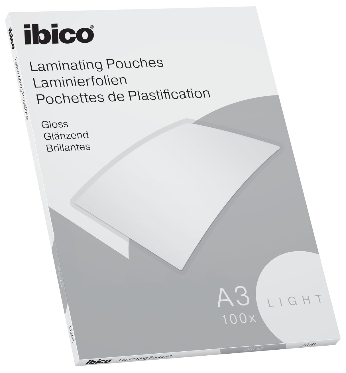 Esselte Lamineringslomme Ibico basic light 80my A3 (100) – Laminering & tilbehør