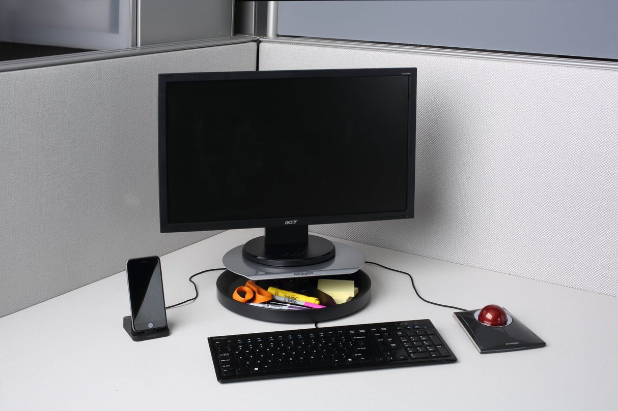 Kensington Monitor Stand Spin Station H.Adj. Grey – image 8