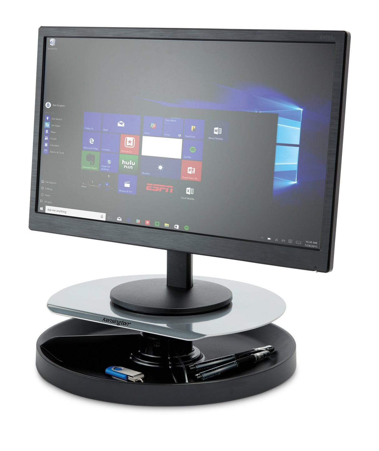Kensington Monitor Stand Spin Station H.Adj. Grey – image 5