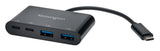Kensington Hub CH1000 USB-C 4-Port Hub, Black