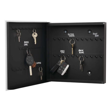 Sort glas Magnetisk | Sort glas Magnetisk nøgleskab  | Officely