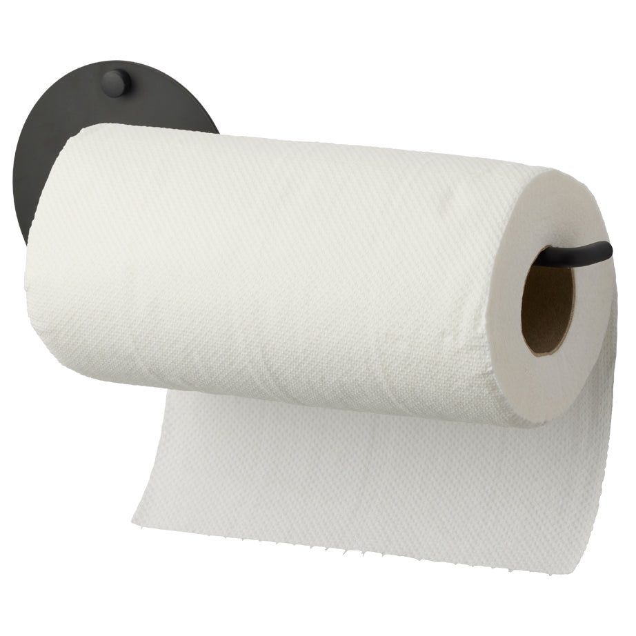 Køkkenrulleholder til væg, sort – image 1