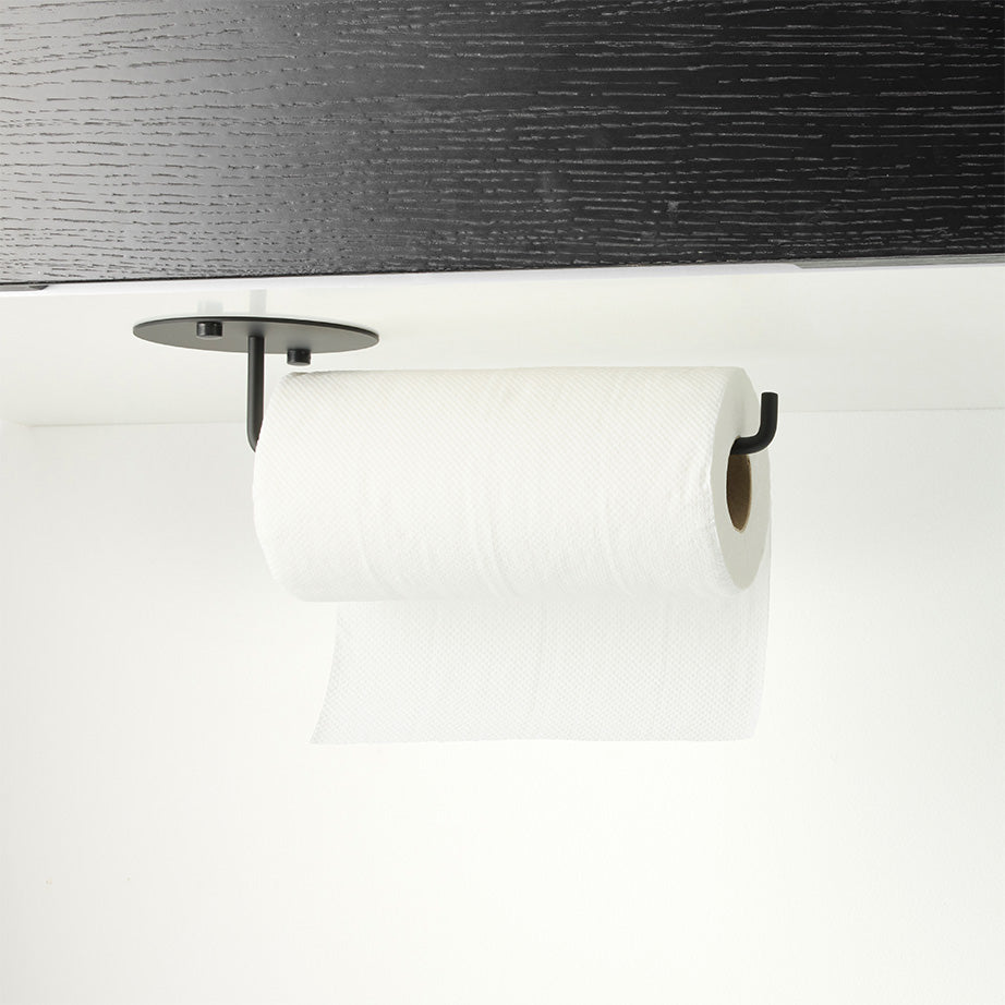 Køkkenrulleholder til væg, sort – image 3