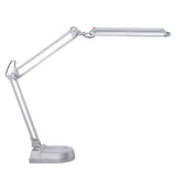 LED skrivebordslampe med fod, sølv, MAULatlantic