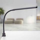LED skrivebordslampe med bordklemme, sort, MAULpirro