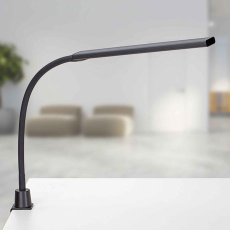 Naga A/S LED skrivebordslampe med bordklemme, sort, MAULpirro – Belysning (billede 2)