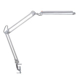 LED skrivebordlampe med bordklemme, sølv, MAULatlantic