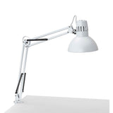 LED skrivebordslampe med bordklemme, hvid, MAULstudy