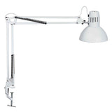 LED skrivebordslampe med bordklemme, hvid, MAULstudy