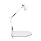 LED skrivebordslampe med bordklemme, hvid, MAULstudy