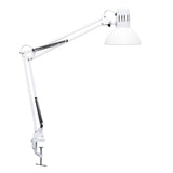 LED skrivebordslampe med bordklemme, hvid, MAULstudy