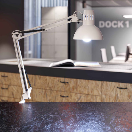 Naga A/S LED skrivebordslampe med bordklemme, hvid, MAULstudy – Belysning (billede 2)