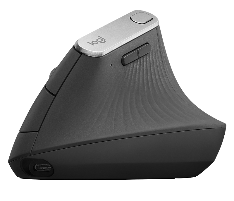 Logitech MX VERTICAL Ergonomic Wireless Mouse, Graphite – Mus (billede 1)