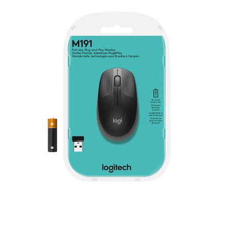 Logitech M190 Full-size wireless mouse, Charcoal – Trådløse mus (billede 4)