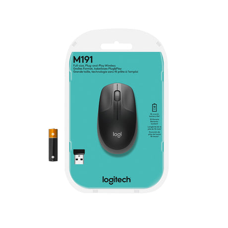 Logitech M190 Full-size wireless mouse, Mid Grey – Trådløse mus (billede 4)