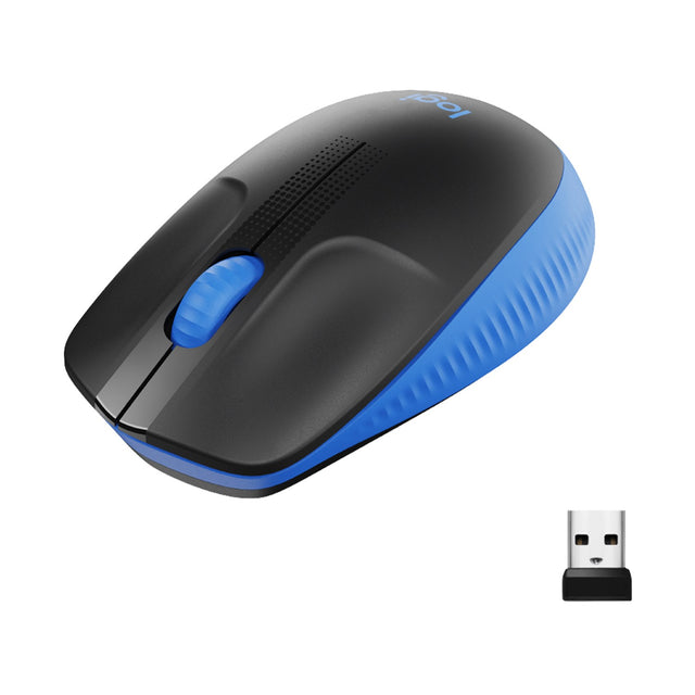 Logitech M190 Full-size wireless mouse, Blue – Trådløse mus (billede 1)