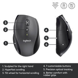 Logitech Marathon M705 Wireless Mouse, Charcoal – Trådløse mus (billede 4)