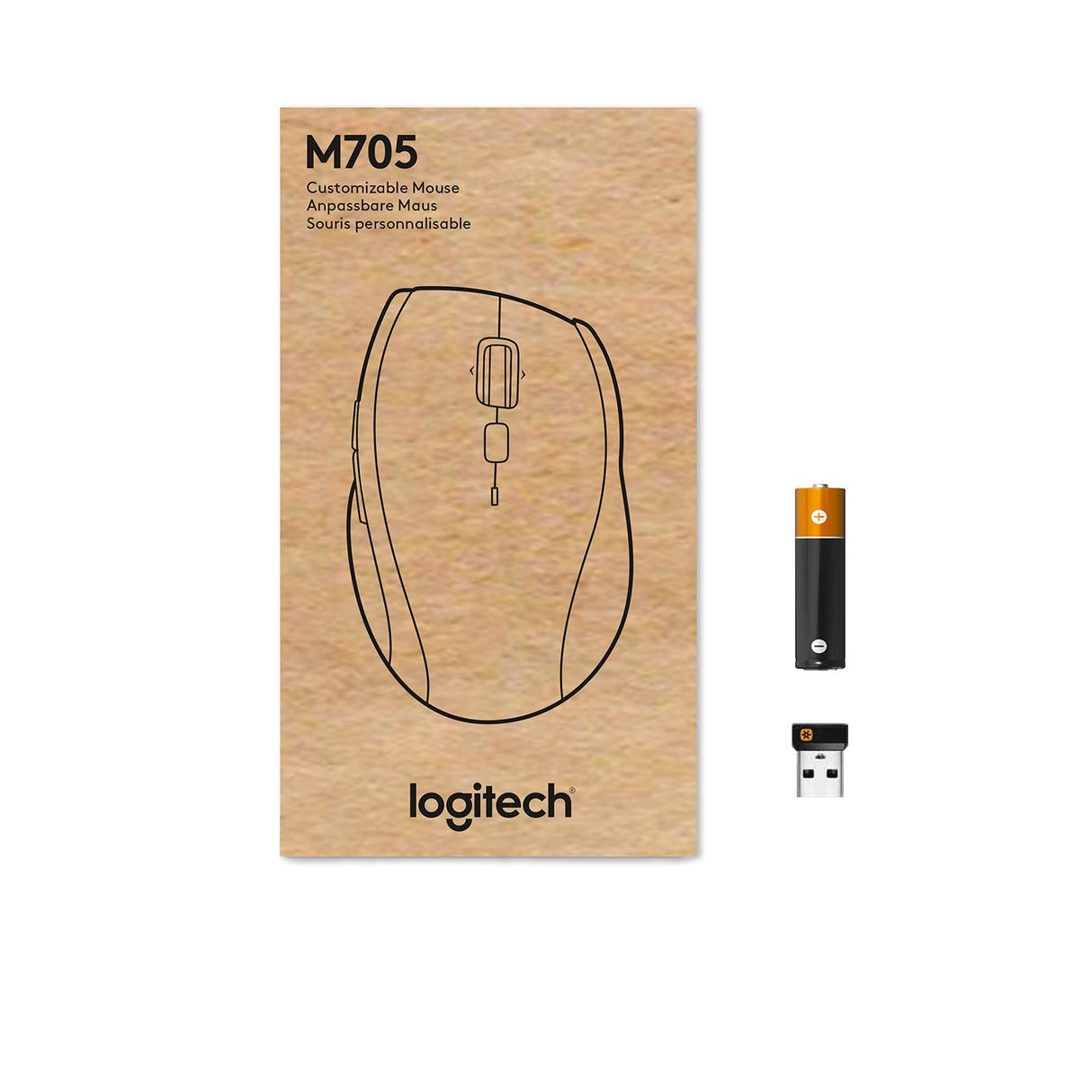 Logitech Marathon M705 Wireless Mouse, Charcoal – Trådløse mus (billede 5)