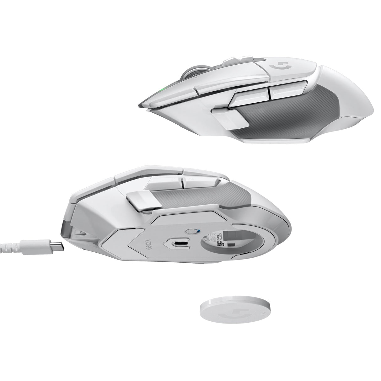 Logitech G502 X LIGHTSPEED Wireless Gaming Mouse, White/Core – Trådløs mus (billede 5)