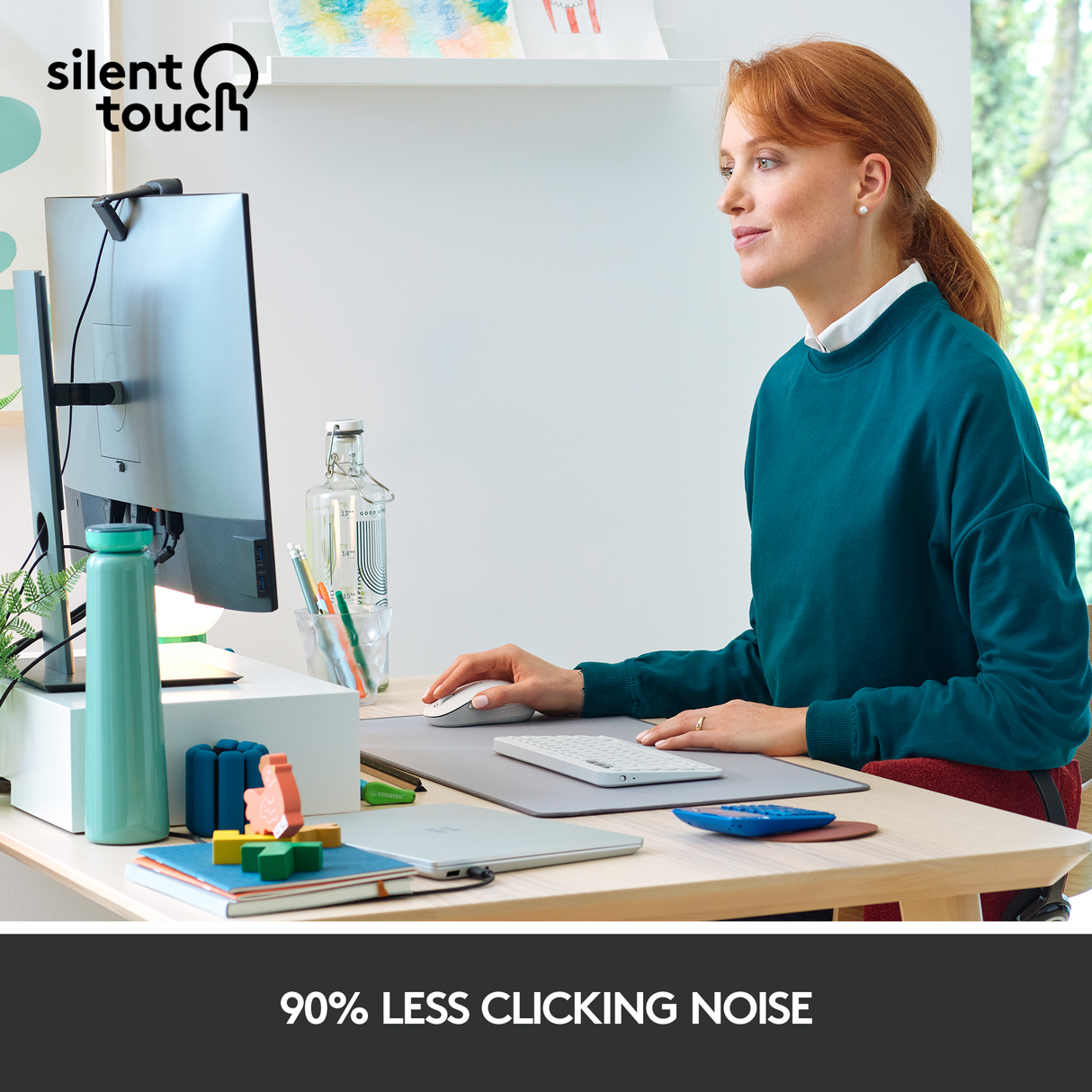 Logitech Signature M650 L Wireless Mouse, Off-white – Trådløse mus (billede 4)