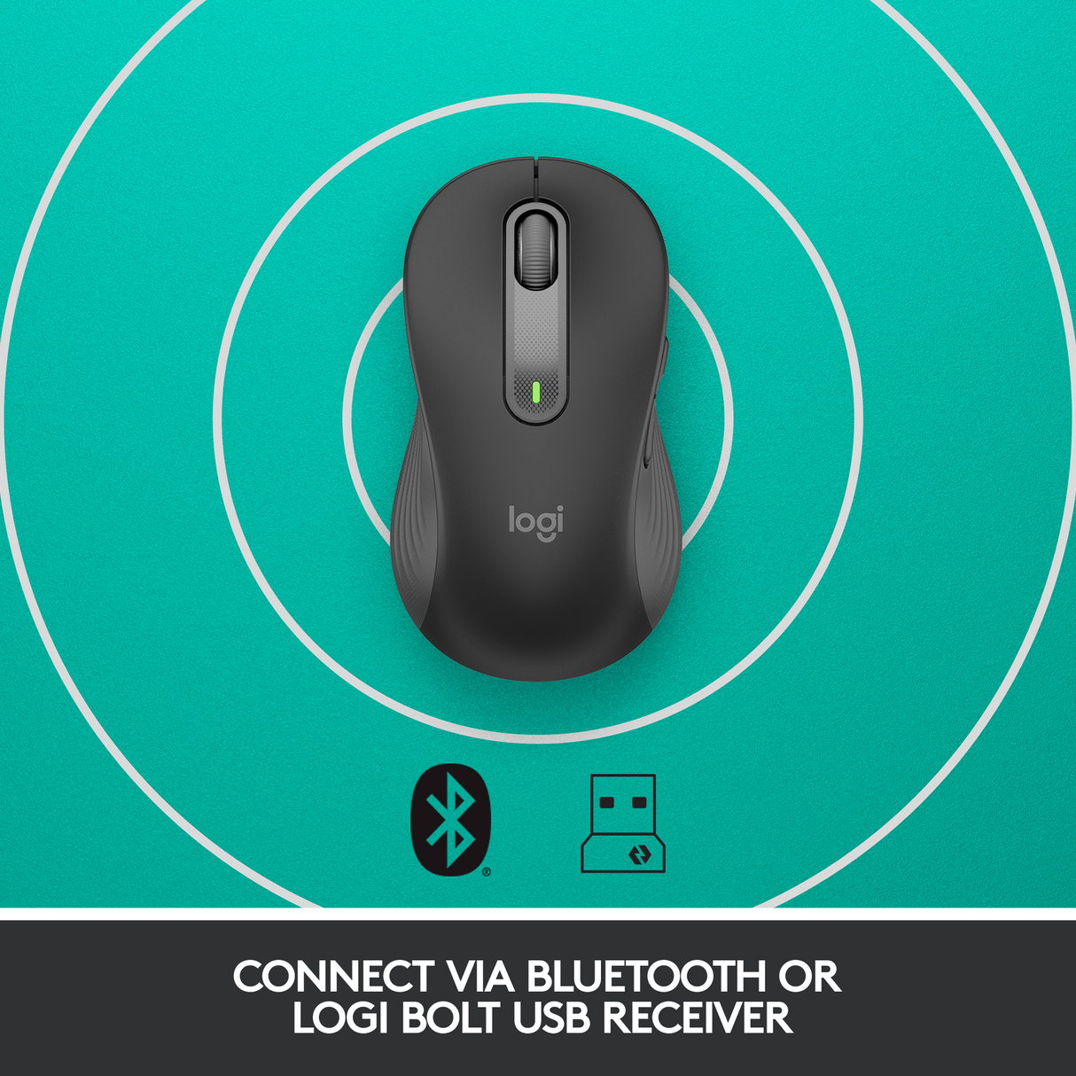 Logitech Signature M650 L Wireless Mouse Left, Graphite – Trådløse mus (billede 5)