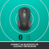 Logitech Signature M650 L Wireless Mouse Left, Graphite – Trådløse mus (billede 5)