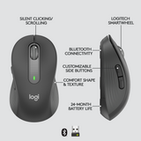 Logitech Signature M650 L Wireless Mouse for Business, Graphite – Trådløse mus (billede 4)