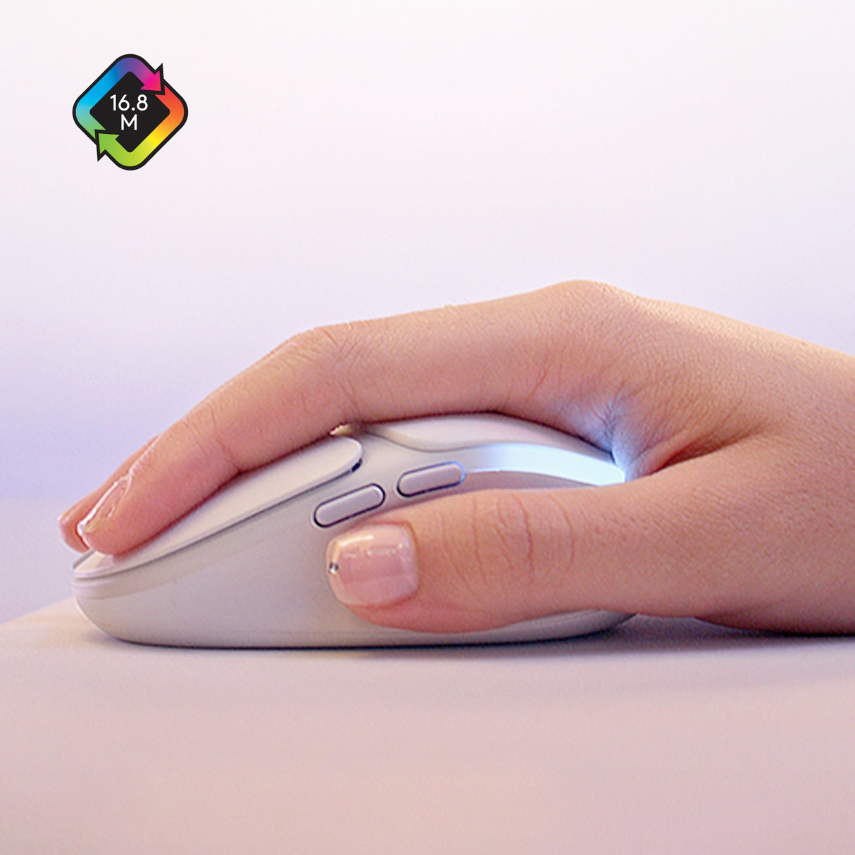 Logitech G705 Wireless Gaming Mouse, Off White – Trådløs mus (billede 4)