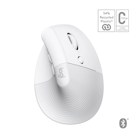 Logitech Lift for Mac Vertical Ergonomic Mouse, Off-White/Pale Grey – Trådløse mus (billede 1)