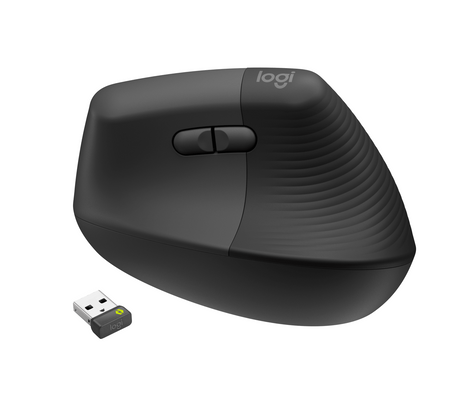 Logitech Lift Vertical Ergonomic Mouse for Business, Graphite/Black – Trådløse mus (billede 2)