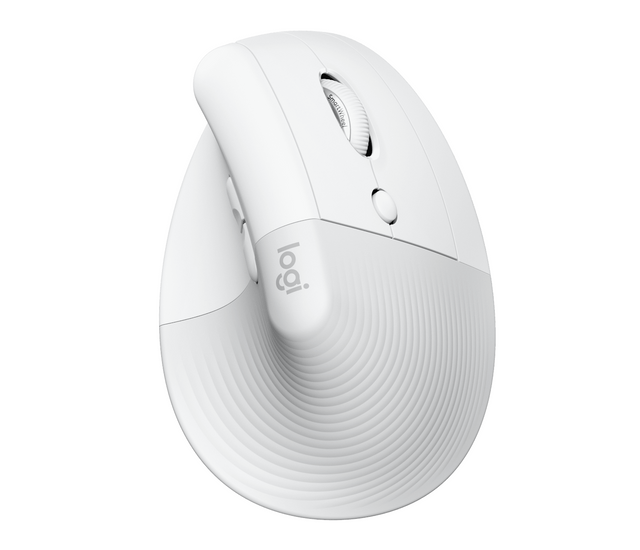 Logitech Lift Vertical Ergonomic Mouse for Business, White/Grey – Trådløse mus (billede 1)