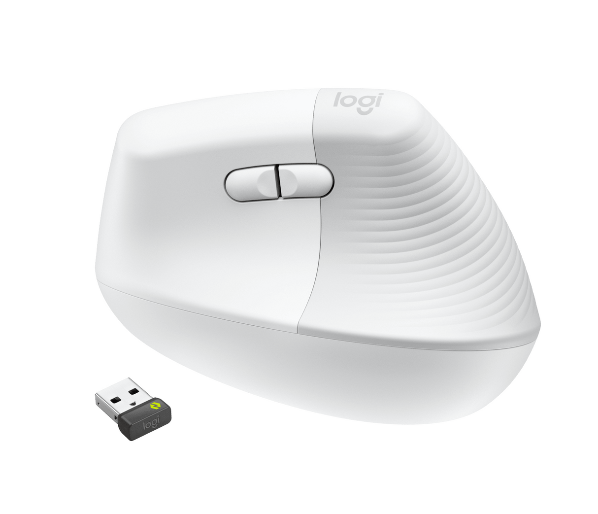 Logitech Lift Vertical Ergonomic Mouse for Business, White/Grey – Trådløse mus (billede 2)