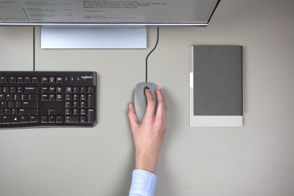 Logitech M110 Silent, Mid Grey – Kablede mus (billede 3)