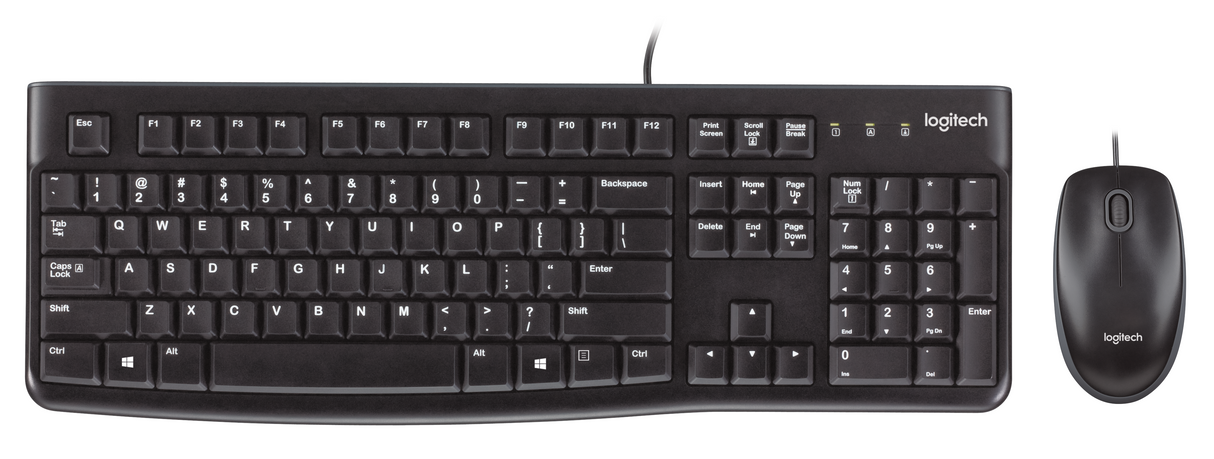 Logitech MK120 Desktop Set, Black (Nordic) – Tastatur- og musesæt (billede 2)