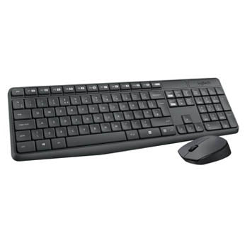 Logitech MK235 Wireless Desktop Set, Grey (Nordic) – Tastatur- og musesæt (billede 1)