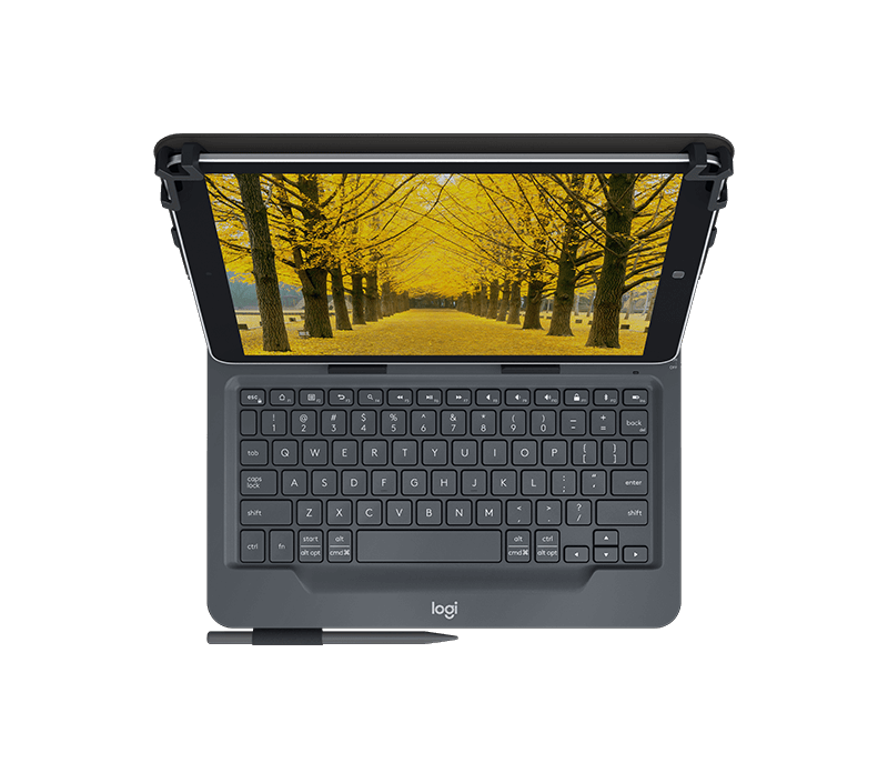 Logitech 10'' Universal Folio w/Keyboard, Black (Nordic) – Tablet-covers & tilbehør (billede 3)