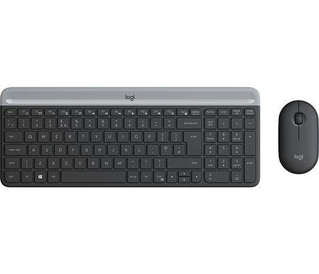Logitech MK470 Slim Wireless Desktop Set, Graphite (Nordic) – Tastatur- og musesæt (billede 1)