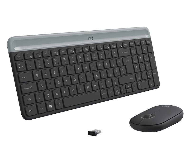 Logitech MK470 Slim Wireless Desktop Set, Graphite (Nordic) – Tastatur- og musesæt (billede 5)