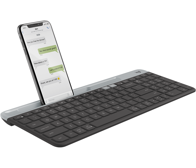 Logitech K580 Slim Multi-Device Wireless Keyboard, Graphite (Nordic) – Trådløse tastaturer (billede 3)