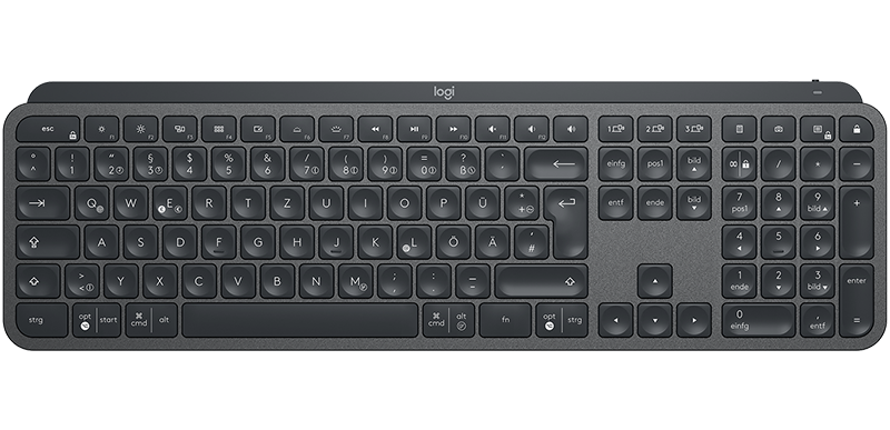 Logitech MX Keys Advanced Wireless Illuminated Keyb, Graphite(Nordic) – Tastaturer (billede 1)