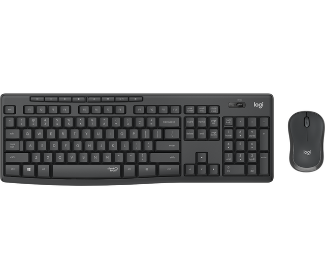 Logitech MK295 Silent Wireless Combo Desktop set, Graphite (Nordic) – Tastatur- og musesæt (billede 1)