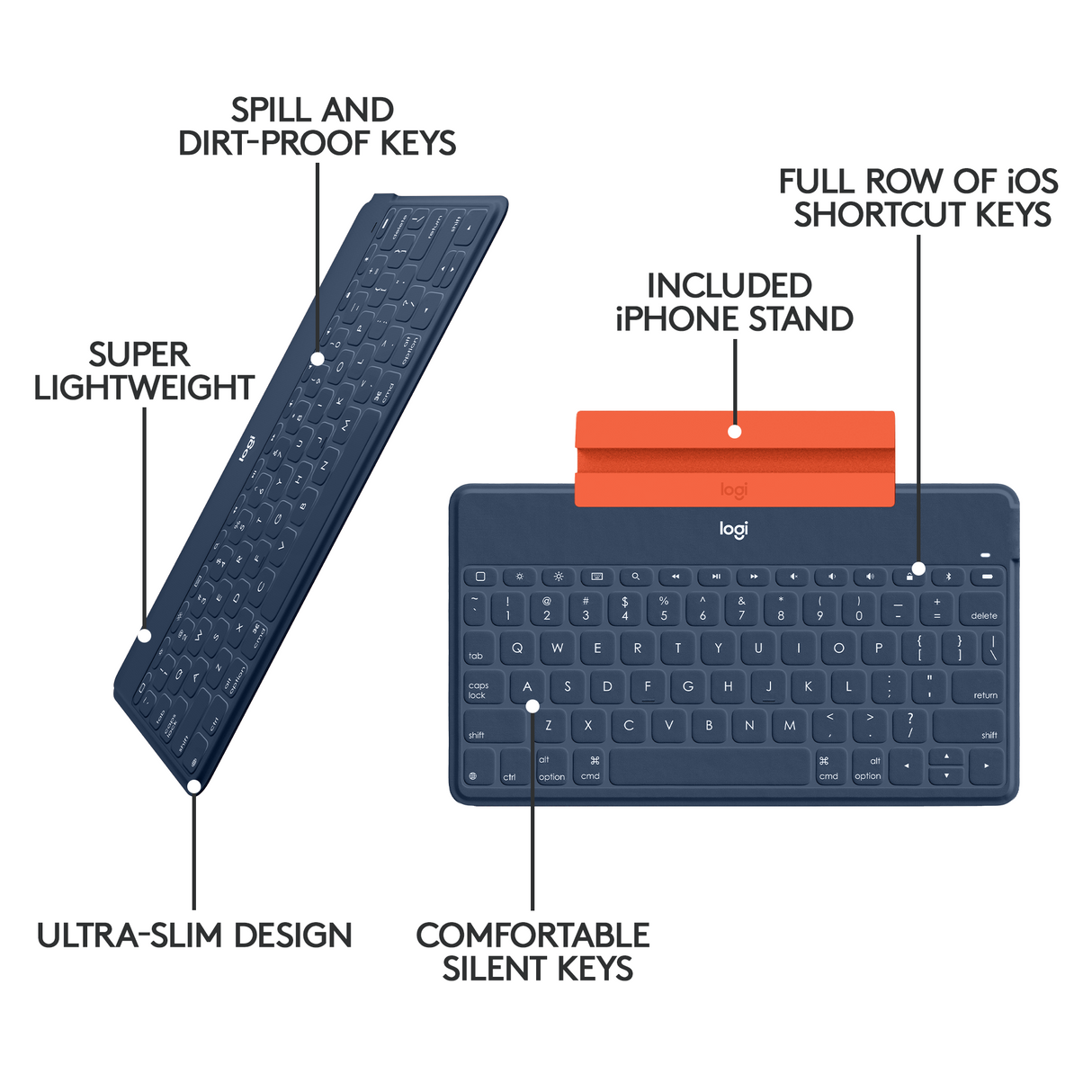 Logitech Keys-To-Go, Classic Blue (Nordic) – Tablettilbehør (billede 3)