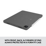 Logitech iPad Pro 12.9'' Combo Touch, Grey (Nordic) (billede 2)