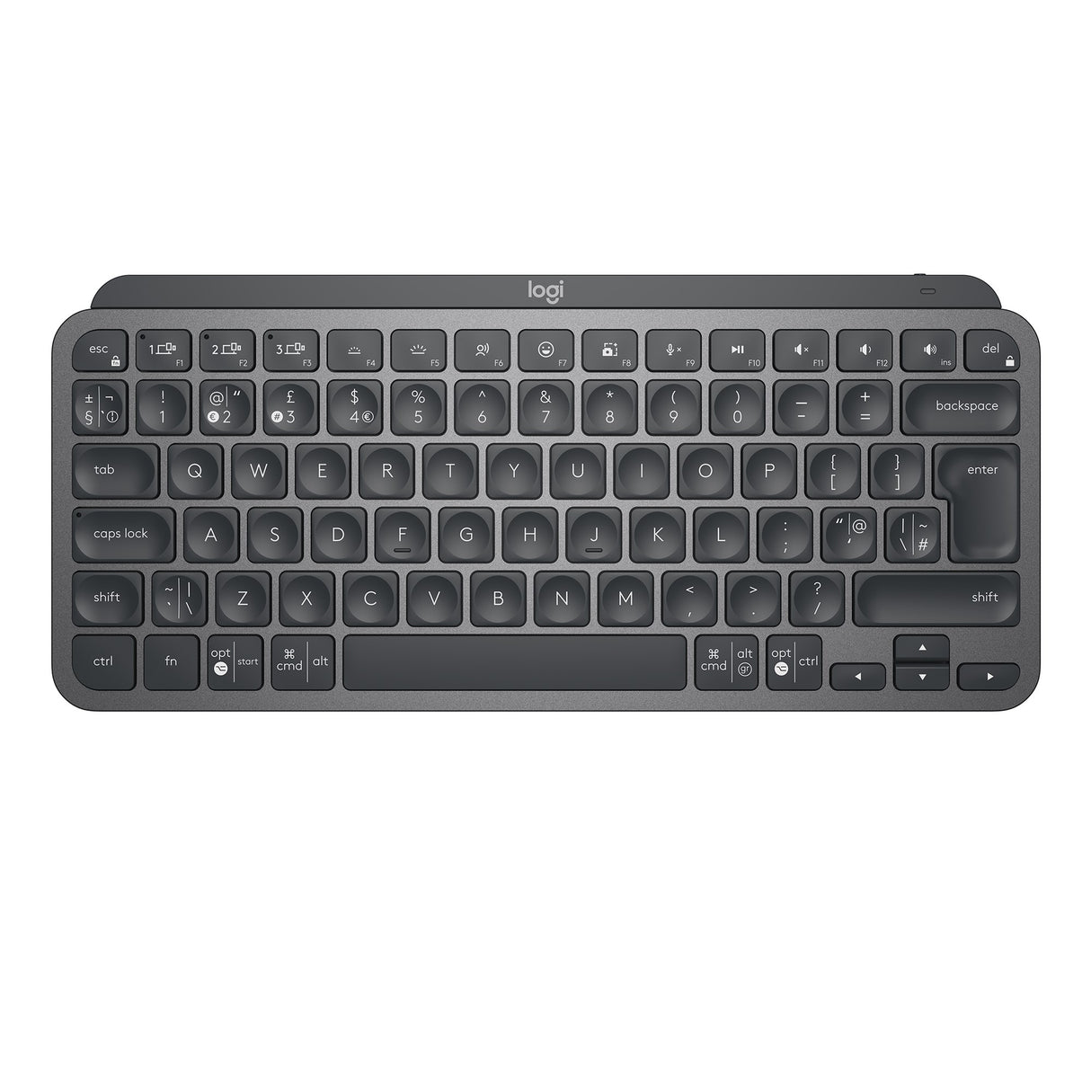 Logitech MX Keys Mini Minimalist Wireless Keyboard, Graphite (Nordic) – Trådløse tastaturer (billede 1)