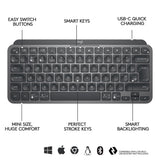 Logitech MX Keys Mini Minimalist Wireless Keyboard, Graphite (Nordic) – Trådløse tastaturer (billede 2)
