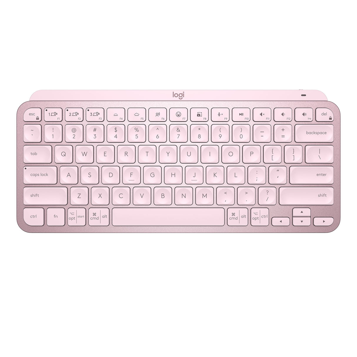 Logitech MX Keys Mini Minimalist Wireless Keyboard, Rose (Nordic) – Trådløse tastaturer (billede 1)