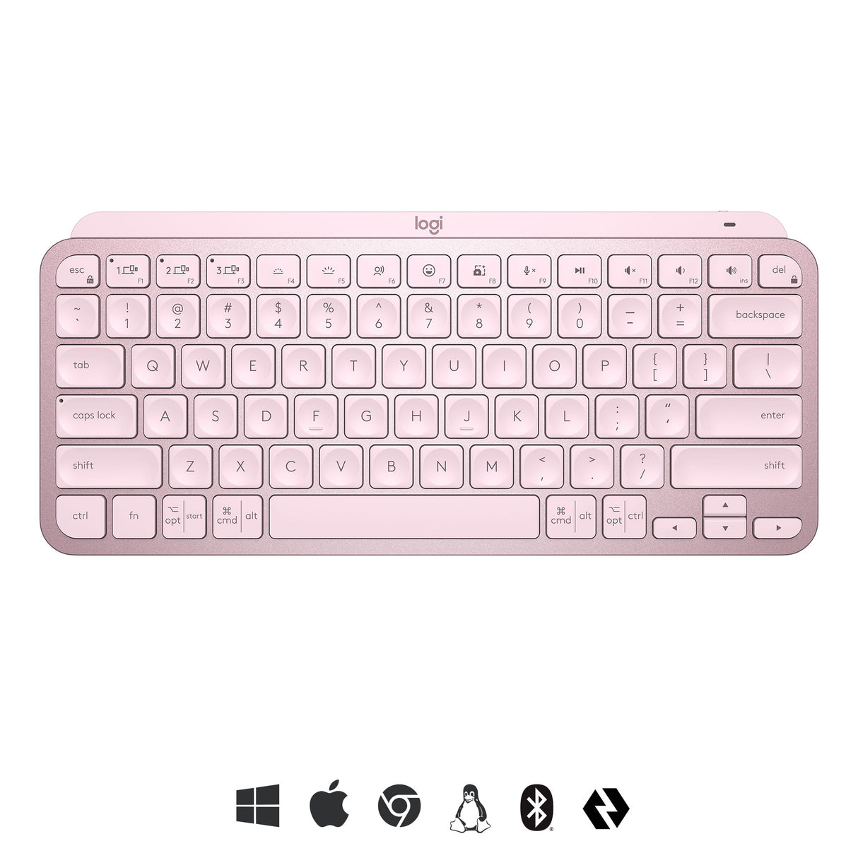 Logitech MX Keys Mini Minimalist Wireless Keyboard, Rose (Nordic) – Trådløse tastaturer (billede 2)