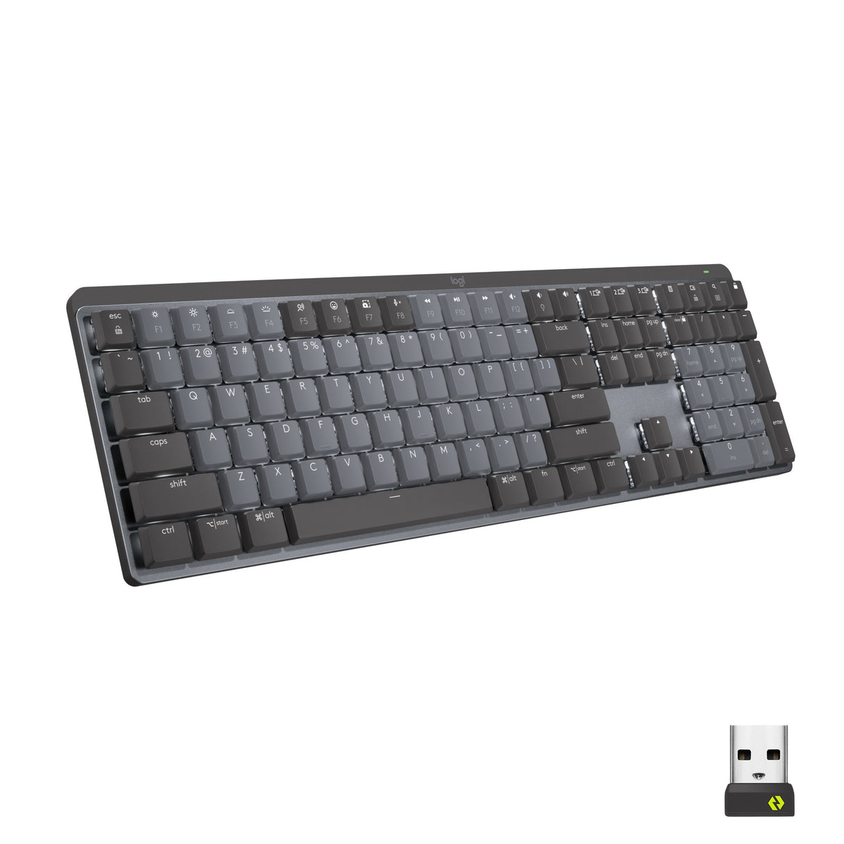 Logitech MX Mech. Wireless Illum Perf. Keyb Tactile Graphite (Nordic) – Trådløse tastaturer (billede 1)
