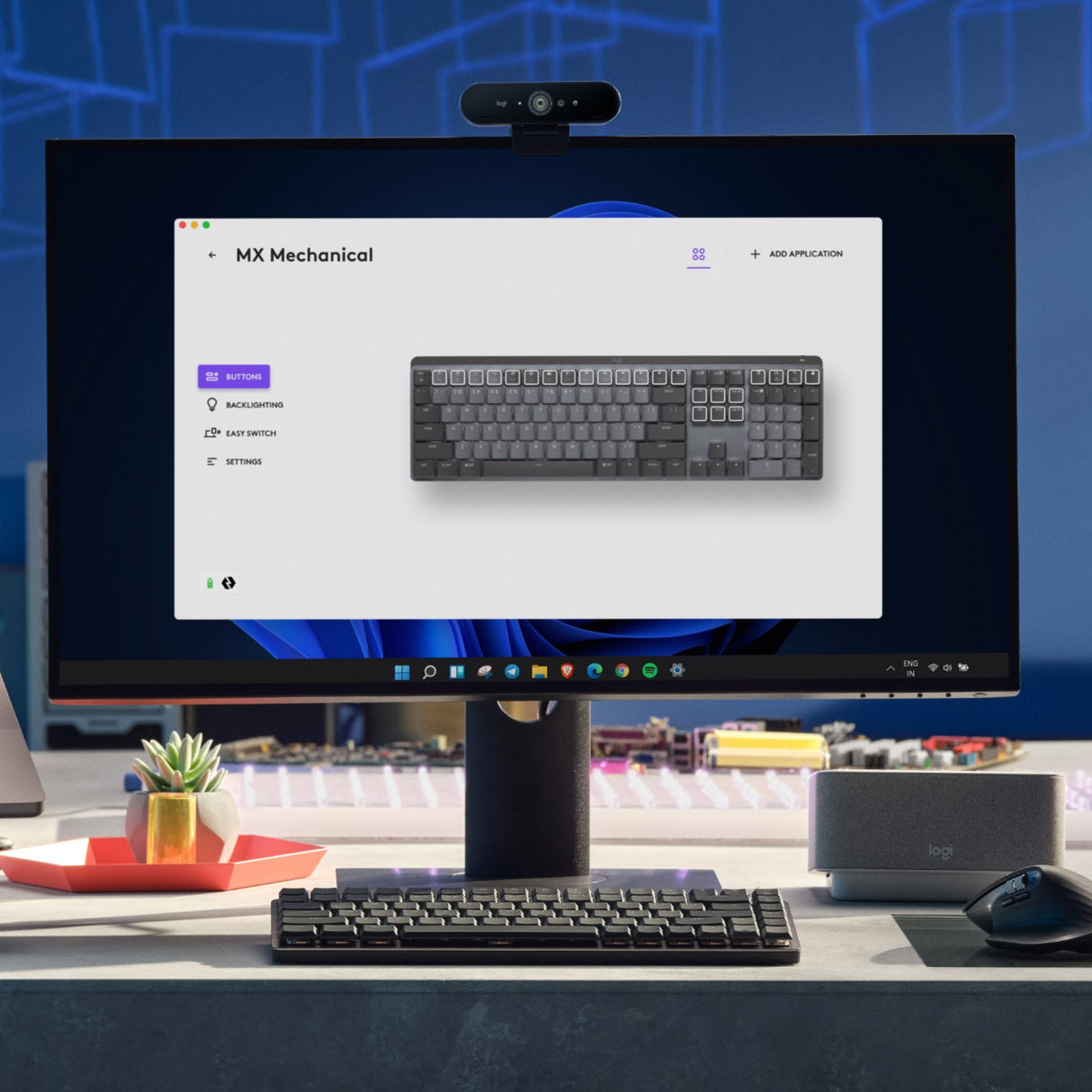 Logitech MX Mech. Wireless Illum Perf. Keyb Tactile Graphite (Nordic) – Trådløse tastaturer (billede 5)