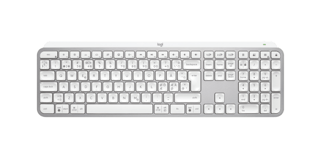 Logitech MX Keys S Wireless Keyboard, Pale Grey (Nordic) – Trådløse tastaturer (billede 1)